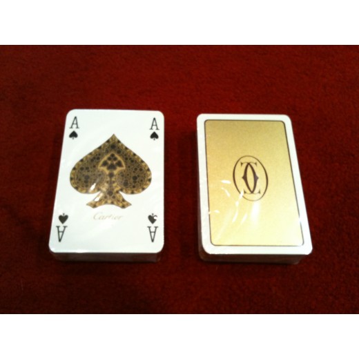 Etui à jeux de cartes Cartier en cuir bordeaux
