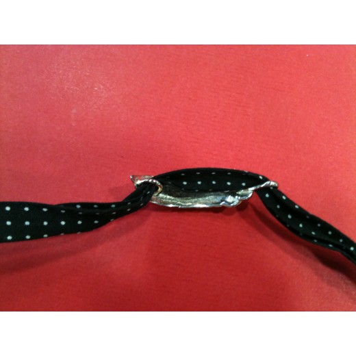 Bracelet Marc Deloche Plume argent et tissu
