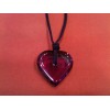Collier Baccarat Coeur en cristal violet