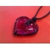 Collier Baccarat Coeur en cristal violet