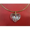 Collier Lalique en cristal et plaqué or