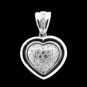 Pendentif Cœur Diamants