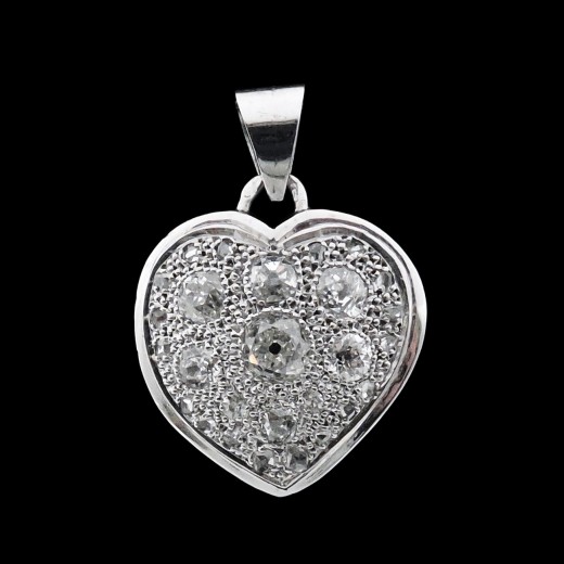 Pendentif Cœur Diamants