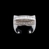 Bague diamants taille baguette et brillant