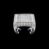 Bague pavée diamants taille princesse