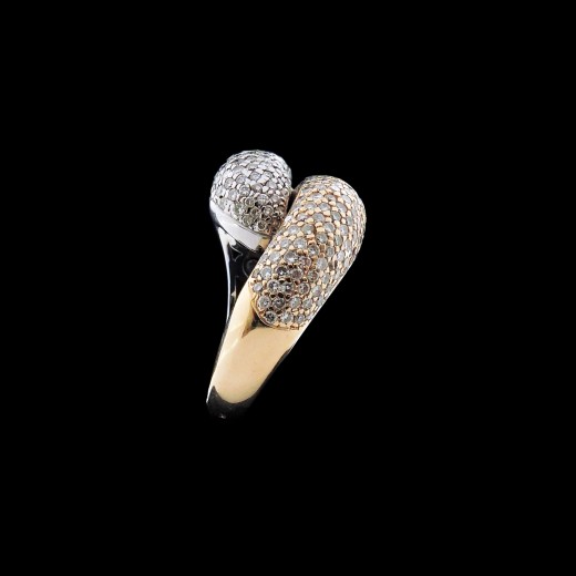 Bague Toi & Moi pavée diamants