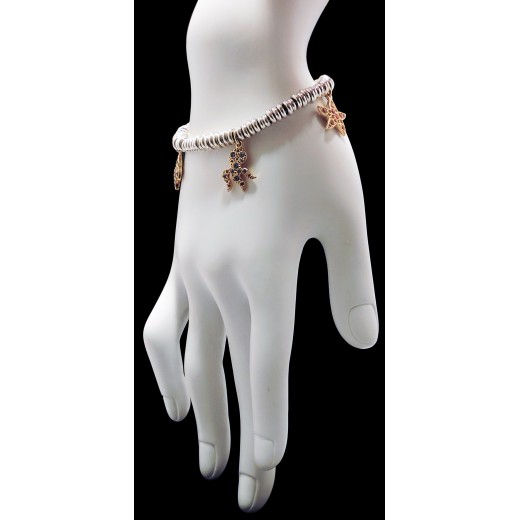 Bracelet Argent Femme Dodo Style Charms - Quarifoglio, éléphant, Papillon, Neuf