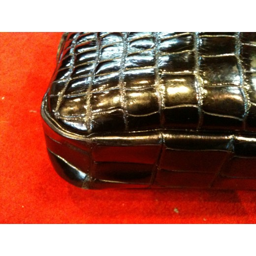 Sac Chanel Caméra en croco noir