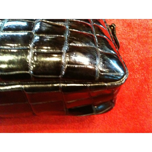 Sac Chanel Caméra en croco noir