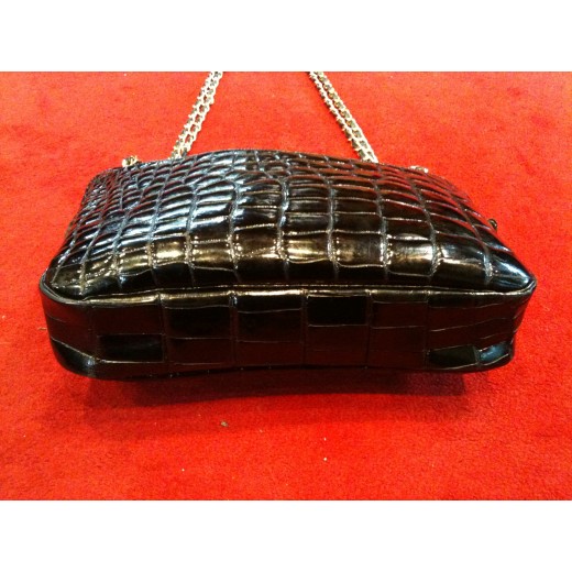 Sac Chanel Caméra en croco noir