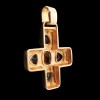 Pendentif croix en or et pierres