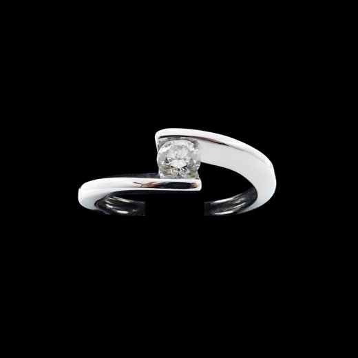 Solitaire diamant 0,20 carat en or