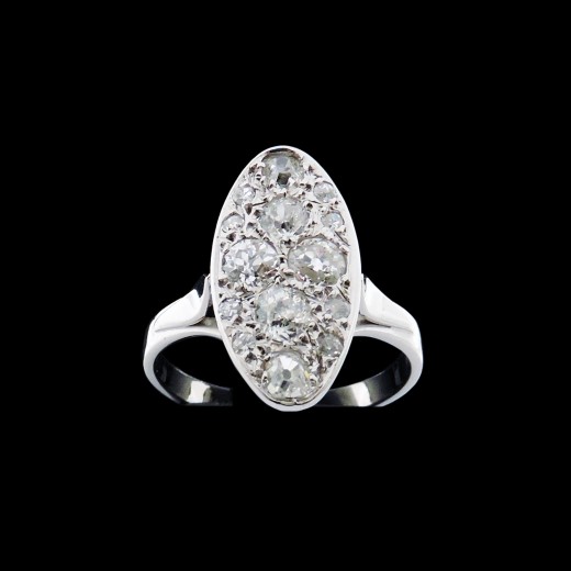 Bague marquise ancienne diamants