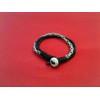 Bracelet Maria Rudman en fils de cuir et d'étain tissés