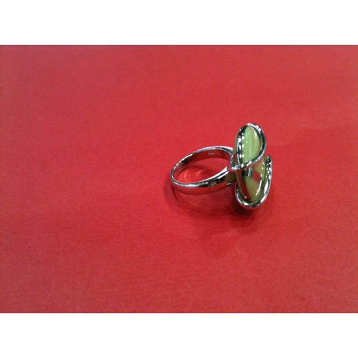 Bague Bernardaud en argent et porcelaine