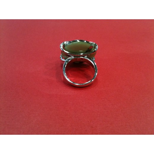 Bague Bernardaud en argent et porcelaine