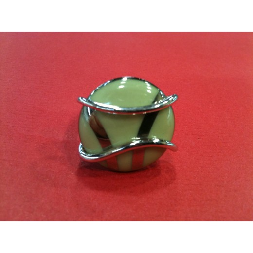 Bague Bernardaud en argent et porcelaine