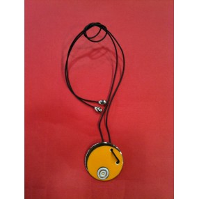 Pendentif Bernardaud Gong en porcelaine sur cordon