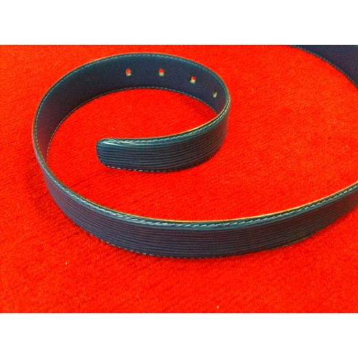Ceinture Louis Vuitton en cuir épi bleu