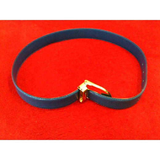 Ceinture Louis Vuitton en cuir épi bleu