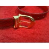 Ceinture Louis Vuitton en cuir épi rouge