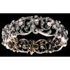 Bracelet ancien en or, argent et diamants