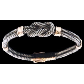 Bracelet nœud marin en or et acier