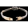 Bracelet nœud marin en or et acier