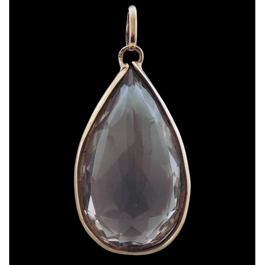 Pendentif quartz taille poire