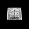 Bague ancienne rectangulaire diamants