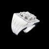 Bague ancienne rectangulaire diamants