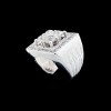 Bague ancienne rectangulaire diamants