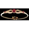 Bracelet jonc rubis et diamants