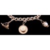 Bracelet maille fantaisie et breloques