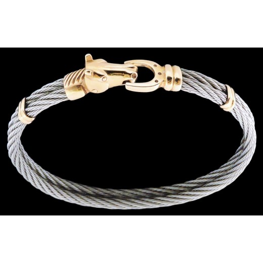 Bracelet Tête de cheval maille câble