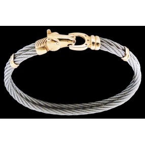 Bracelet Tête de cheval maille câble