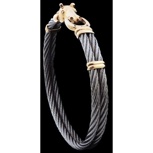 Bracelet Tête de cheval maille câble