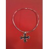 Collier Baccarat Croix occitane transparente en cristal et argent 