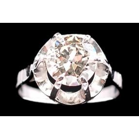SOLITAIRE DIAMANT TAILLE ANCIENNE