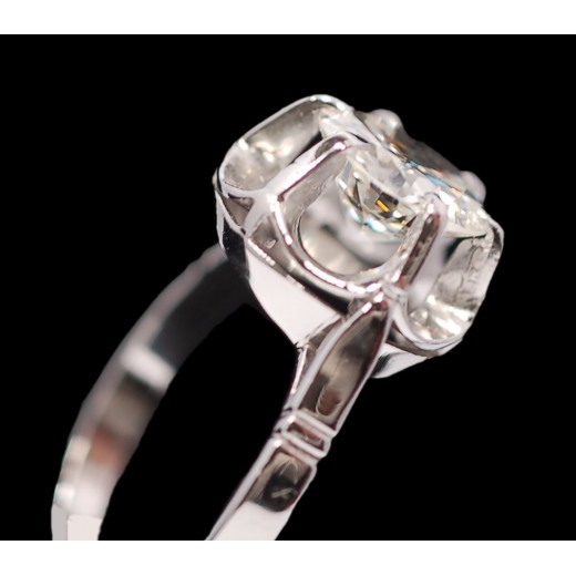 SOLITAIRE DIAMANT TAILLE ANCIENNE