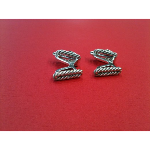 Boutons de manchette Hermès en argent