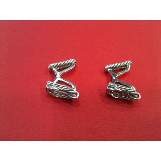 Boutons de manchette Hermès en argent
