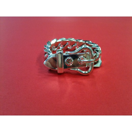 Bracelet Hermès Boucle sellier MM en argent