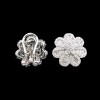 Boucles d'oreilles fleurs diamants