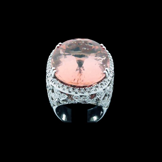 Bague contemporaine tourmaline et diamants