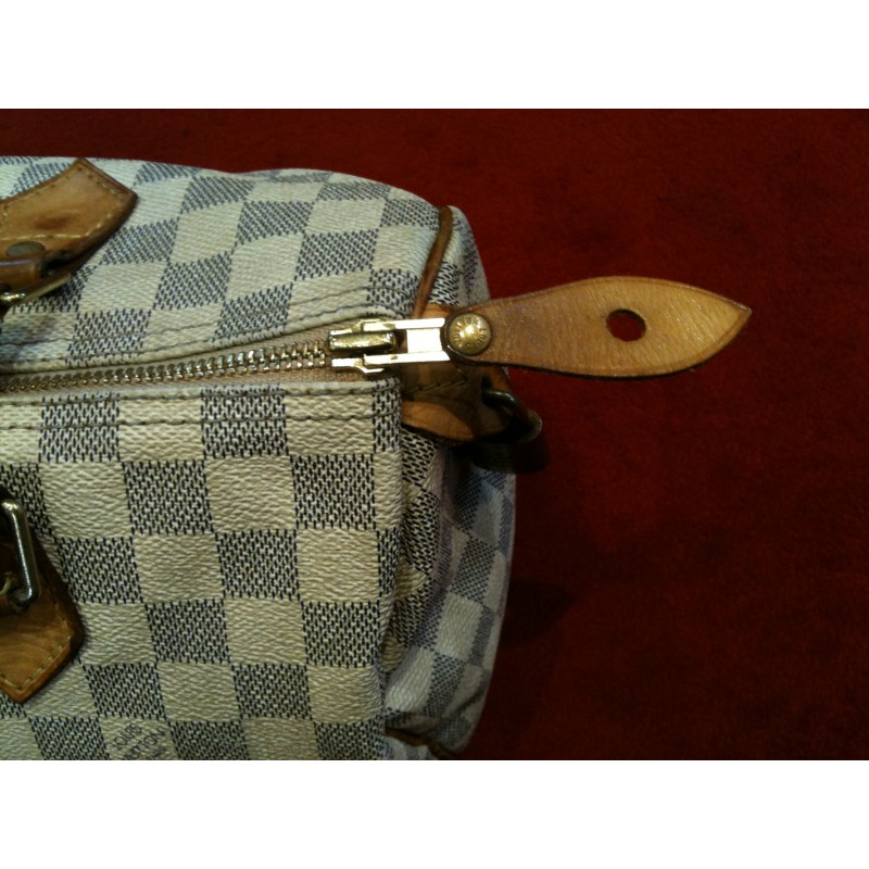 Sac Louis Vuitton Speedy 30 en toile damier azur