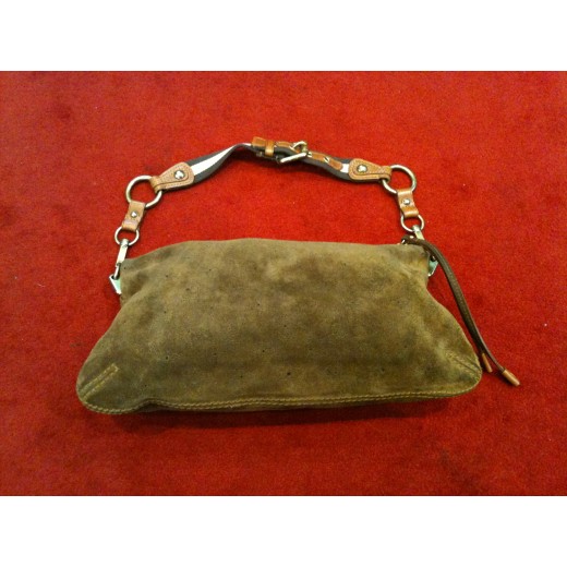 Pochette Louis Vuitton Onatha en daim monogram cacao