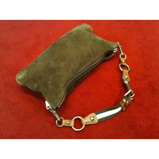 Pochette Louis Vuitton Onatha en daim monogram cacao