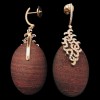 Boucles d'oreilles Eternamé Argan bois et diamants