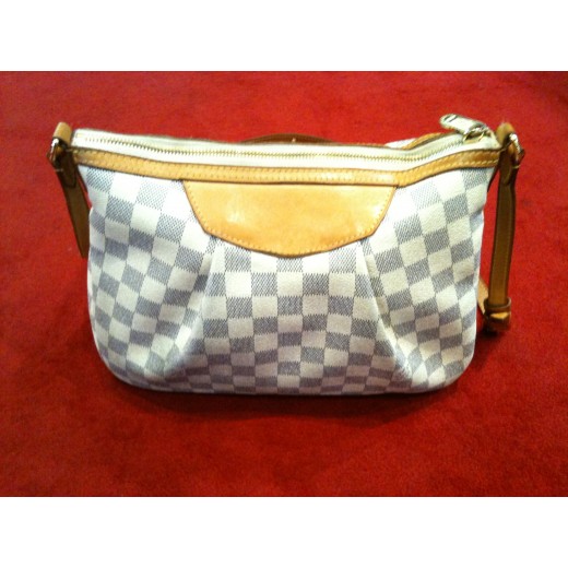 Sac Louis Vuitton Siracusa PM en toile damier azur